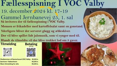 fællesspisning i VOC Valby 19. december 2024