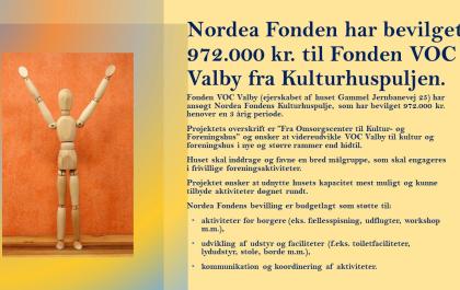 Nordea Fonden har bevilget midler til Fonden VOC Valby