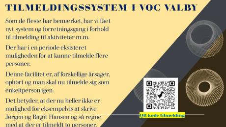 Information om tilmeldingssystem