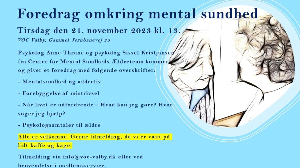 Foredrag omkring mental sundhed