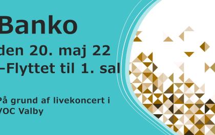Banko flyttes til 1. sal fredag den 20. maj 2022